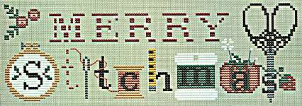 Click/tap for more details of Merry Stitchmas (cross stitch) by Erin Elizabeth Designs