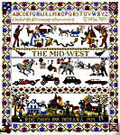 Click for more details of Mid-West Sampler (cross stitch) by Ginger & Spice