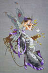 Click/tap for more details of Midsummer Night's Fairy (cross stitch) by Mirabilia Designs