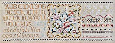 Click/tap for more details of Milady's Posies (cross stitch) by Jan Hicks
