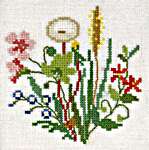 Click/tap for more details of Mini Picture Roadside Flowers (cross stitch) by Eva Rosenstand