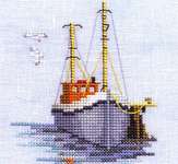 Click for more details of Minuets - Fishing Boat (cross stitch) by Rose Swalwell