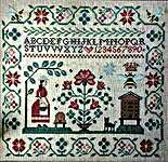 Click/tap for more details of Miss B's Apiary (cross stitch) by Lila's Studio