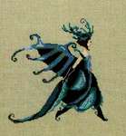 Click/tap for more details of Miss Beetle (cross stitch) by Nora Corbett