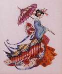 Click for more details of Miss Cherry Blossom (cross stitch) by Mirabilia Designs