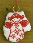 Click for more details of Mitt with Angel Christmas Tree Decoration (cross stitch) by Permin of Copenhagen