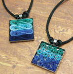Click for more details of Modern Waves Necklace (quilling) by Quilled Creations