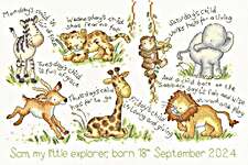 Click/tap for more details of Monday's Child (cross stitch) by Bothy Threads
