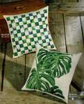 Click/tap for more details of Monstera Cushion (cross stitch) by Permin of Copenhagen