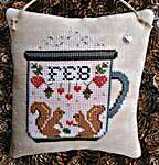 Click for more details of Months In A Mug - February (cross stitch) by Fairy Wool in The Wood