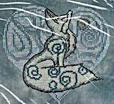 Click/tap for more details of Moonglow - Arctic Fox (cross stitch) by MarNic Designs