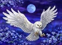 Click for more details of Moonlight Owl (tapestry) by Grafitec