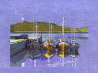 Click for more details of Moonlit Boats (cross stitch) by Permin of Copenhagen