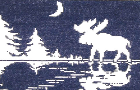 Click for more details of Moose Silhouette (cross stitch) by The Stitchworks