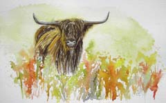 Click for more details of Morag (watercolour on paper) by Julie Peden