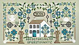 Click/tap for more details of Morning Glory Manor (cross stitch) by Shannon Christine