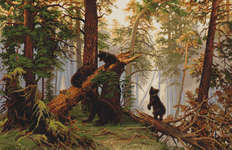Click/tap for more details of Morning in the Pine Forest (cross stitch) by Luca - S