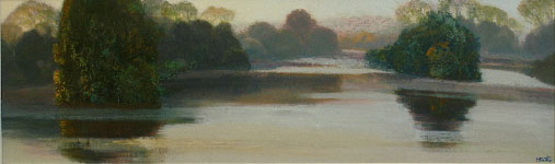 Click for more details of Morning Lake Scene (oil) by Kevan McGinty