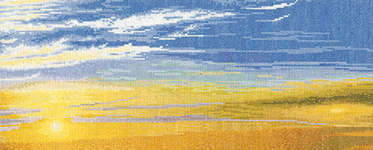 Click for more details of Morning Sky with Stratus Clouds (cross stitch) by Thea Gouverneur