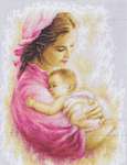 Click for more details of Mother with Sleeping Child (cross stitch) by Luca - S