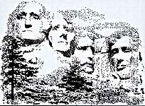 Click for more details of Mount Rushmore (cross stitch) by Ronnie Rowe Designs