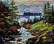 Click for more details of Mountain Railway (cross stitch) by Merejka
