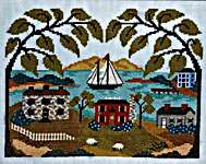 Click/tap for more details of Mountain View Bay (cross stitch) by By The Bay Needleart