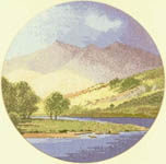 Click for more details of Mountains and Lake (cross stitch) by John Clayton