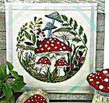 Click/tap for more details of Mushroom Forest (cross stitch) by Tiny Modernist