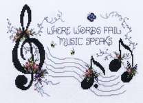 Click for more details of Music Speaks (cross stitch) by Stoney Creek
