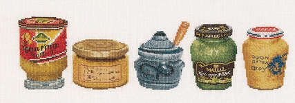 Click for more details of Mustard Pots (cross stitch) by Thea Gouverneur