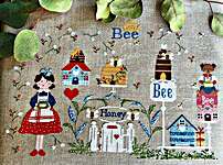 Click/tap for more details of My Beeloved Garden (cross stitch) by Lilli Violette