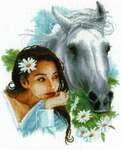 Click for more details of My Best Friend - Lady and Horse (cross stitch) by Lanarte
