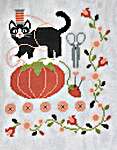 Click/tap for more details of My Cat Helper (cross stitch) by Tiny Modernist