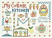 Click/tap for more details of My Cottage Kitchen (cross stitch) by Imaginating
