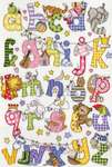 Click/tap for more details of My First Alphabet (cross stitch) by Bothy Threads