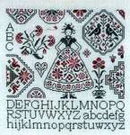 Click/tap for more details of My Lady's Quaker (cross stitch) by Jardin Prive