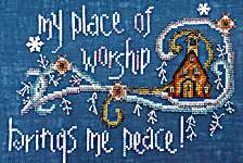 Click for more details of My Place Of Worship Brings Me Peace (cross stitch) by MarNic Designs