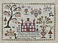 Click/tap for more details of My Precious Jewel - Ann Alice Townshends Work (cross stitch) by 1897 Schoolhouse Samplers