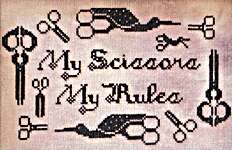 Click/tap for more details of My Scissors My Rules (cross stitch) by Heartstring Samplery