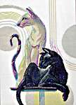 Click/tap for more details of Mystical Cats (cross stitch) by Riolis