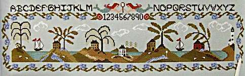 Click/tap for more details of Nantucket Summer Sampler (cross stitch) by By The Bay Needleart