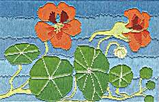 Click/tap for more details of Nasturtiums (long-stitch) by Anne Peden