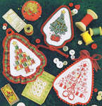 Click/tap for more details of Needlework Trees (cross stitch) by Sue Hillis Designs