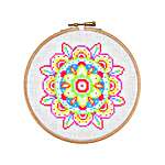Click for more details of Neon Mandala (cross stitch) by Anchor
