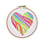 Click for more details of Neon Zebra Heart (cross stitch) by Anchor