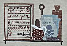 Click/tap for more details of Never Enough Primitives (cross stitch) by Thistles