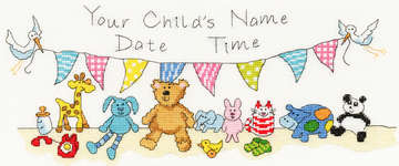 Click/tap for more details of New Arrival (cross stitch) by Bothy Threads