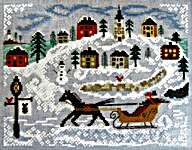 Click/tap for more details of New England Winter (cross stitch) by By The Bay Needleart