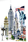 Click for more details of New York (cross stitch) by Thea Gouverneur